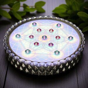 Metatrons Cube Crystal Orgonite Grid